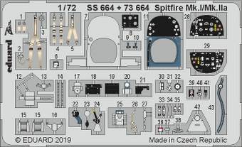 Eduard SS664 Spitfire Nk.I/Mk.IIa for Airfix 1:72