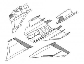 CMK 129-4150 JAS 39 A C Gripen Control surfaces1:48