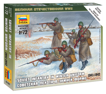 ZVEZDA 6197 1:72 Soviet Infantry (Winter Uniform) - 5 figures