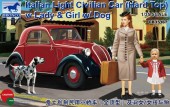 Bronco Models CB35167 Italian Light Civilian Car (Hard Top) w/Lady & Girl 1:35