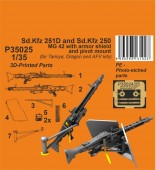 CMK 129-P35025 Sd.Kfz 251D/250A MG 42 with armor shiels and pivot mount for Tamiya and Dragon kits 1/35