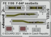 Eduard FE1199 F-84F seatbelts STEEL for KINETIC 1:48