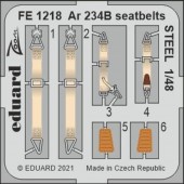Eduard FE1218 Ar 234B seatbelts STEEL 1/48 HASEGAWA/HOBBY 2000 1:48