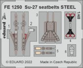 Eduard FE1250 Su-27 seatbelts STEEL for GREAT WALL HOBBY 1:48