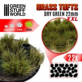 Green Stuff World 8435646509495ES Grass TUFTS XXL - 22mm self-adhesive - DRY GREEN (22 pcs.)