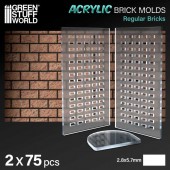 Green Stuff World 8435646520605ES Acrylic molds - Regular Bricks (pack x2)